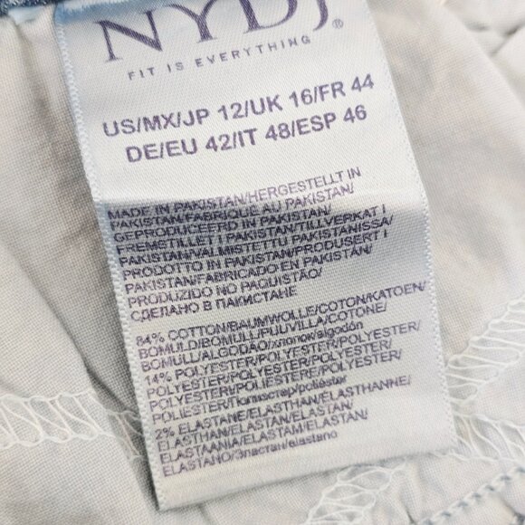 NWT NYDJ Marilyn Straight Ankle Jeans Size 12 Blue - Picture 8 of 8